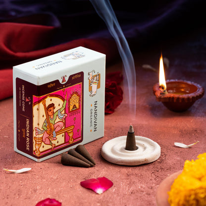 Indian Rose Dhoop Cones (Set of 45)