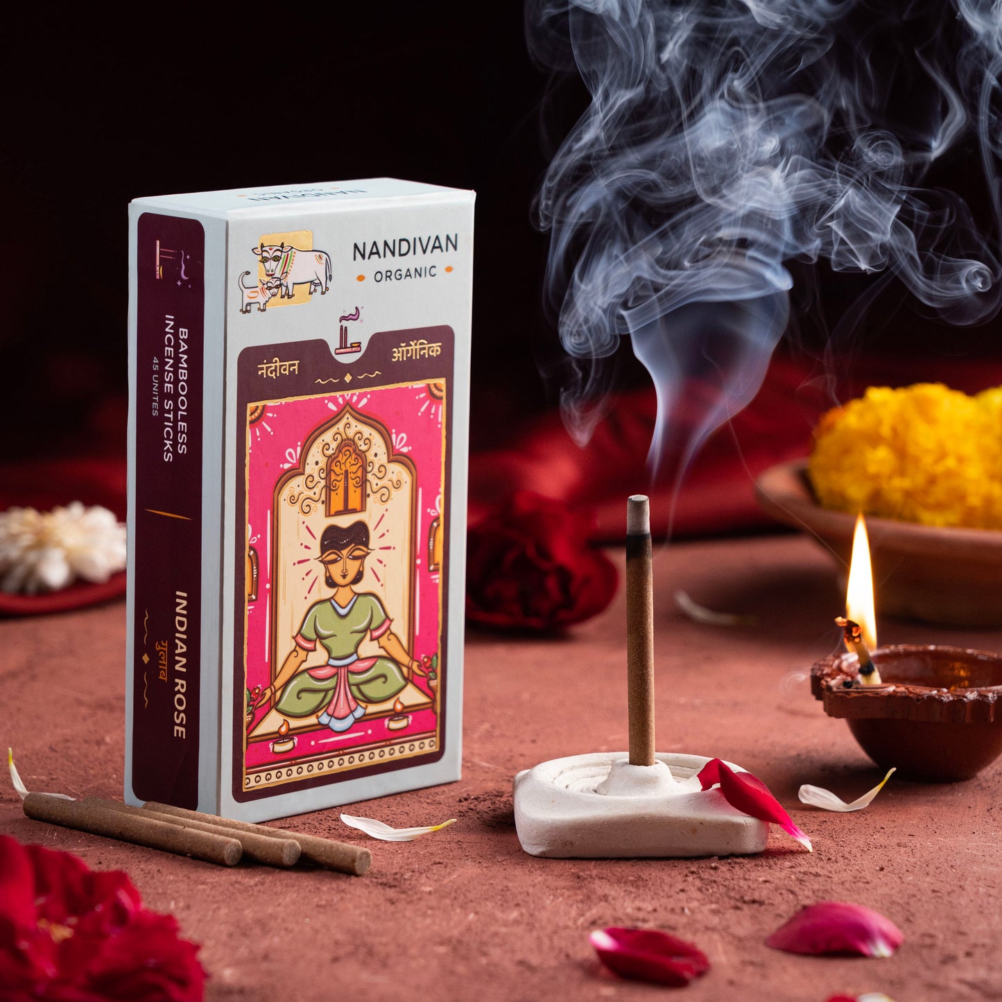 Indian Rose Dhoop Sticks (Set of 45)